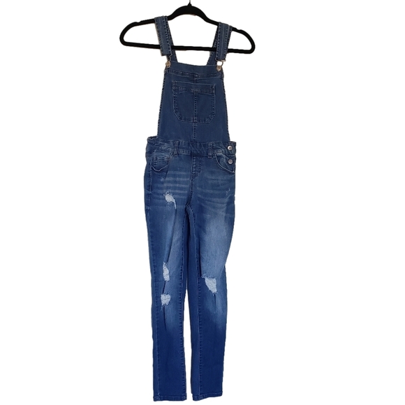 Forever 21 Distressed Overalls Size S - Picture 1 of 5